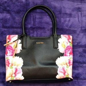 Calvin Klein Purse Black & Floral